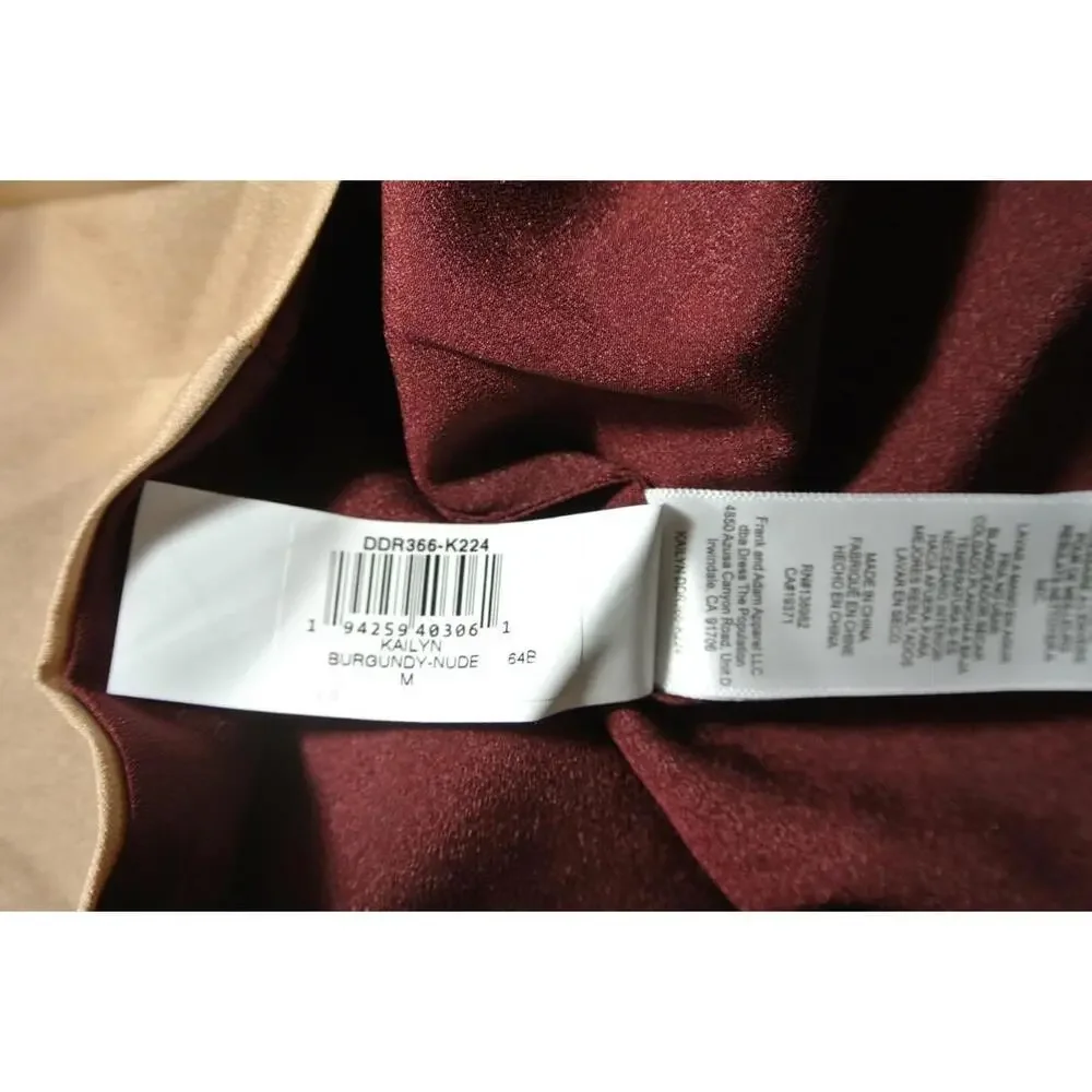 NEW, Dress the Population Kailyn Dress Burgundy Size M #MD507 - Picture 6 of 7